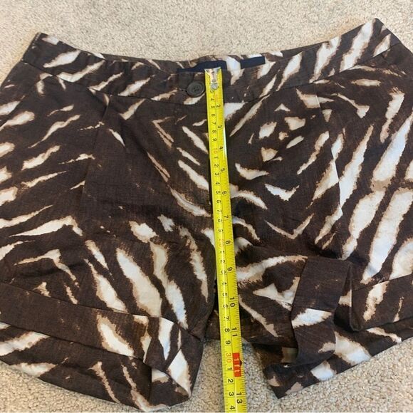 𝅺JOE brown white zebra animal print cargo shorts Sz 12 - Picture 9 of 10